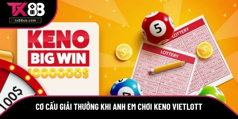 Cơ cấu giải thưởng khi anh em chơi keno vietlott Cơ cấu giải thưởng khi anh em chơi keno vietlott