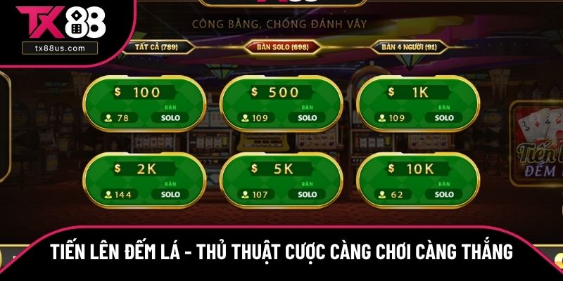 Tiến Lên Đếm Lá - Thủ Thuật Cược Càng Chơi Càng Thắng